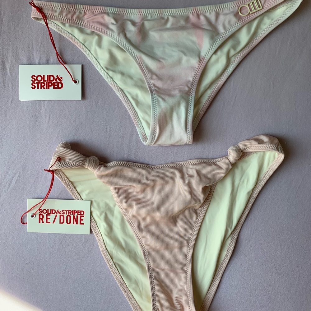 NEW Solid & Striped Pink Bikini Bottoms